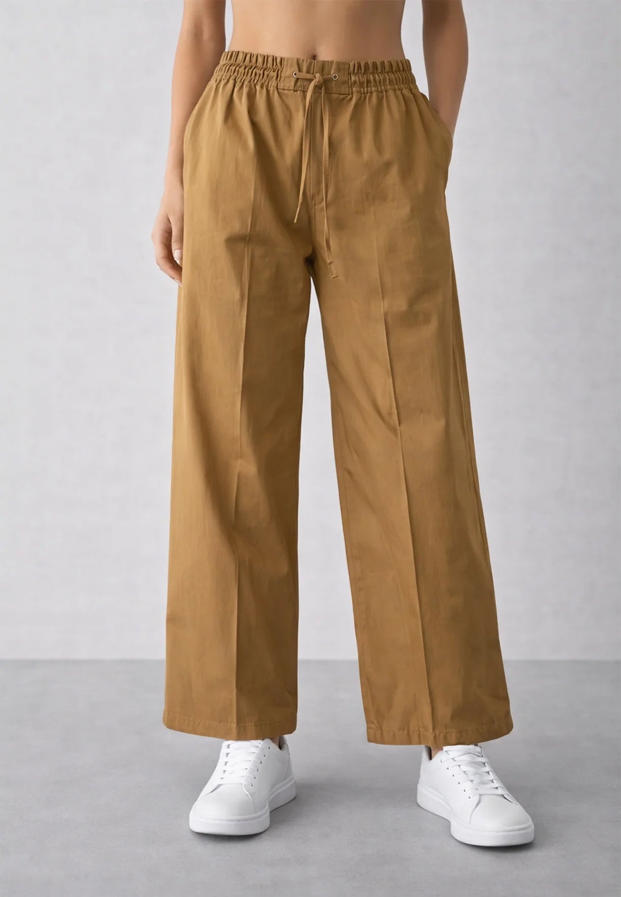 Pantaloni_in_cotone_Emme_Marella_cammello