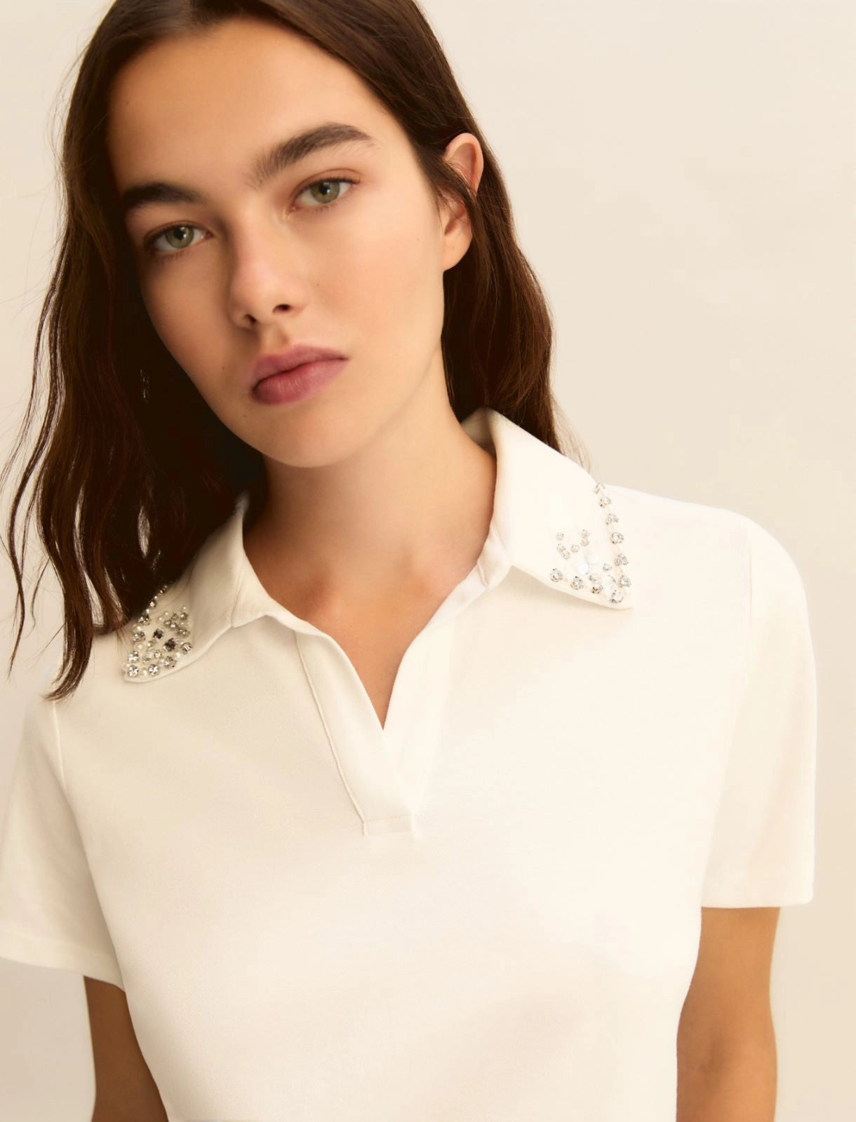 Polo_manica_corta_Emme_Marella_bianca_dettaglio