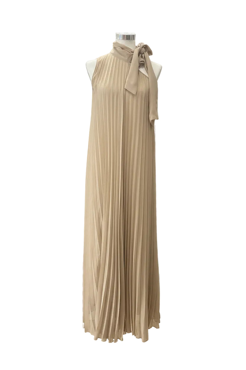 Souvenir abito lungo monospalla Beige