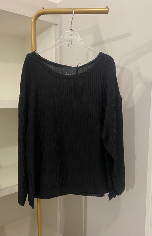 Souvenir blusa morbida nera