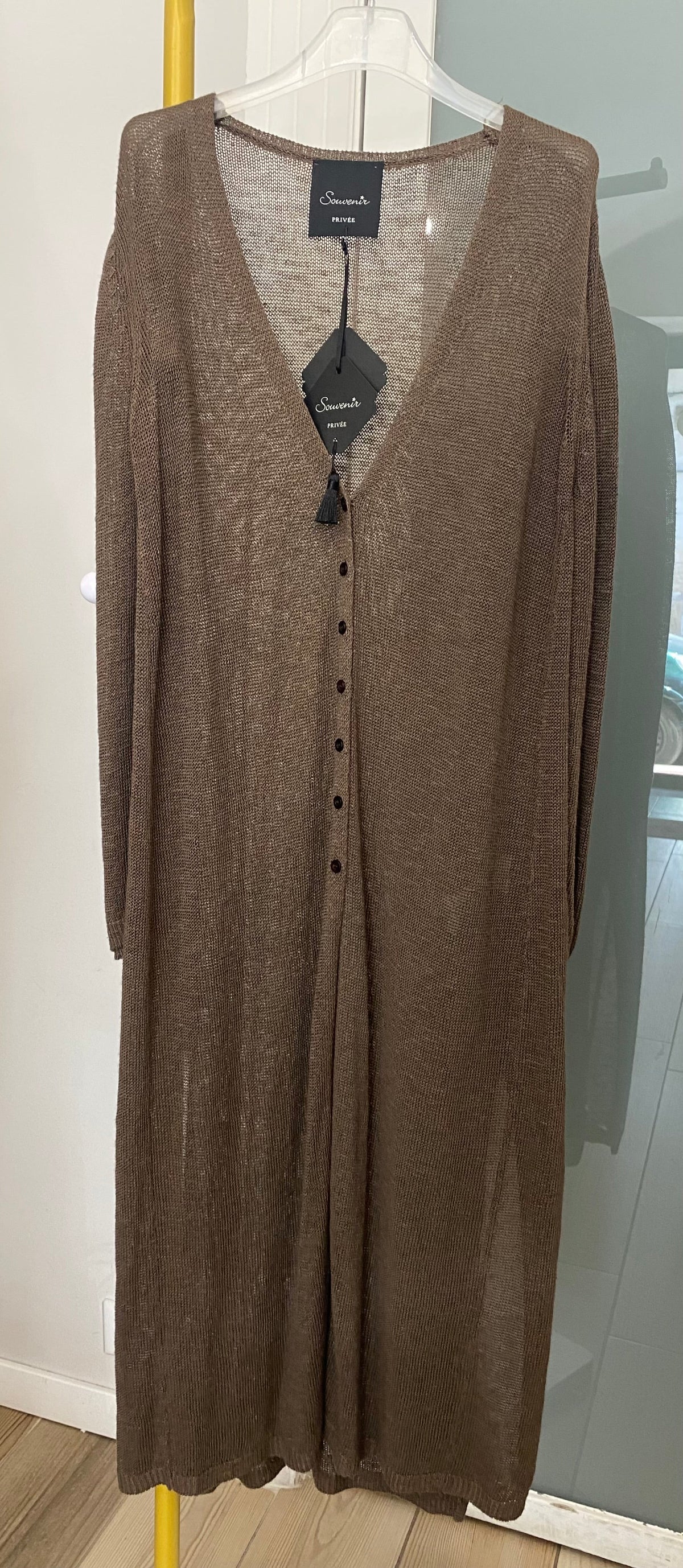 Souvenir cardigan lungo marrone