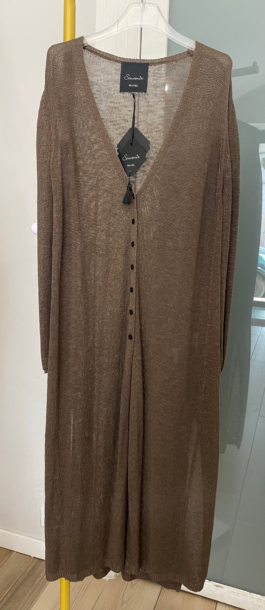Souvenir cardigan lungo marrone