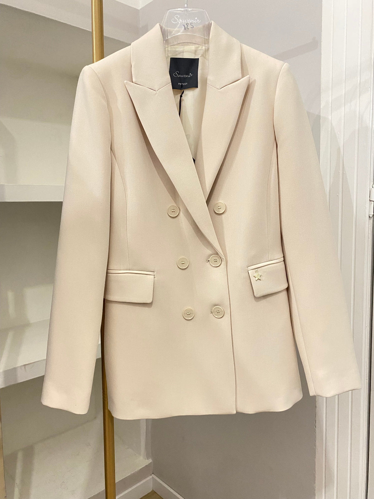 Souvenir giacca doppiopetto panna