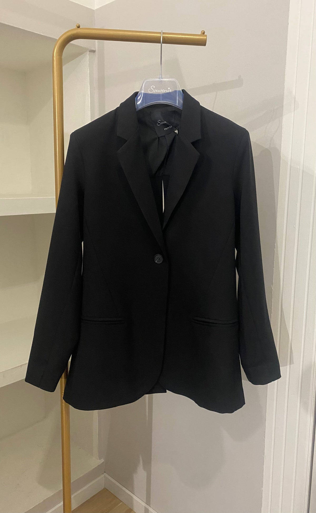 Souvenir giacca monopetto nera