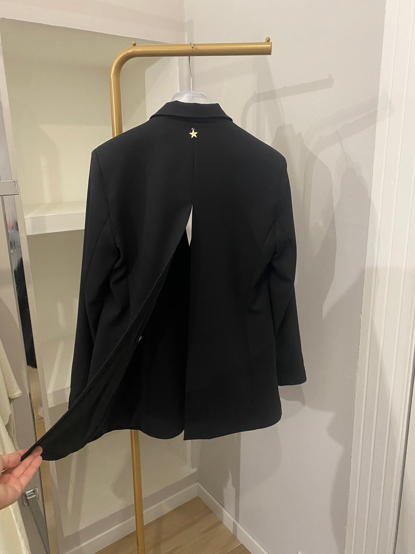 Souvenir giacca monopetto nera retro