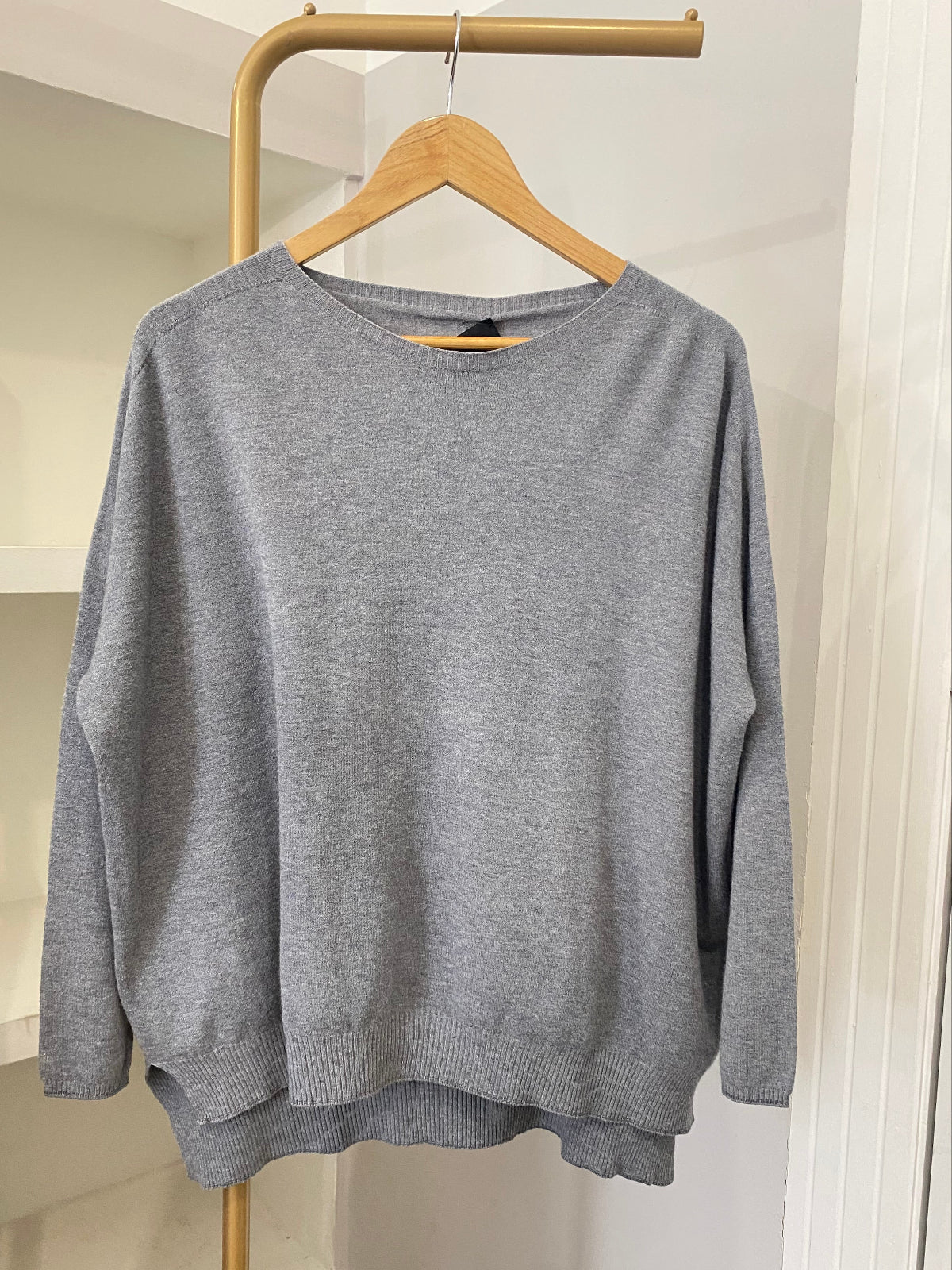 Souvenir maglioncino in viscosa grigio 