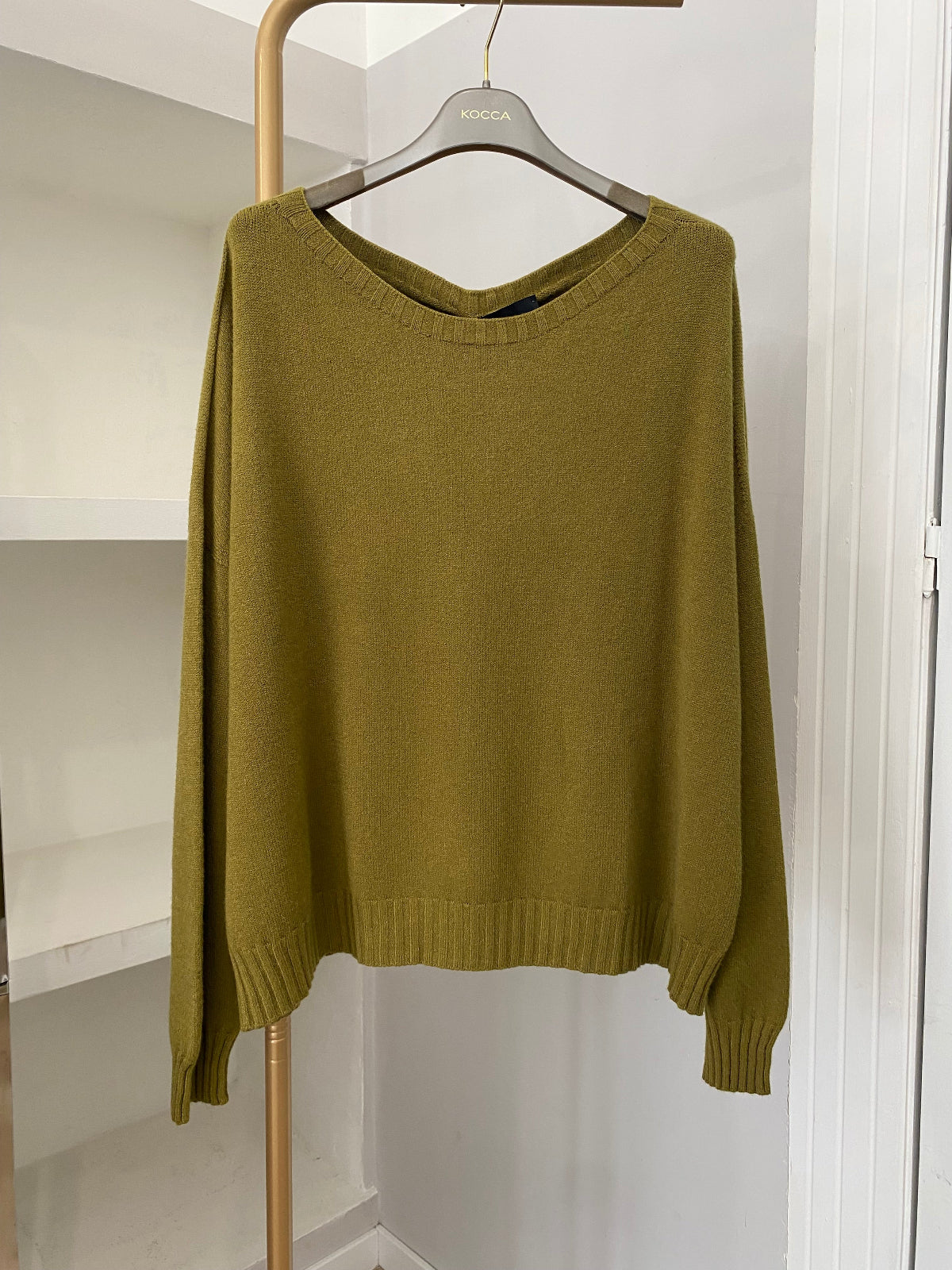 Souvenir maglioncino in viscosa verde oliva