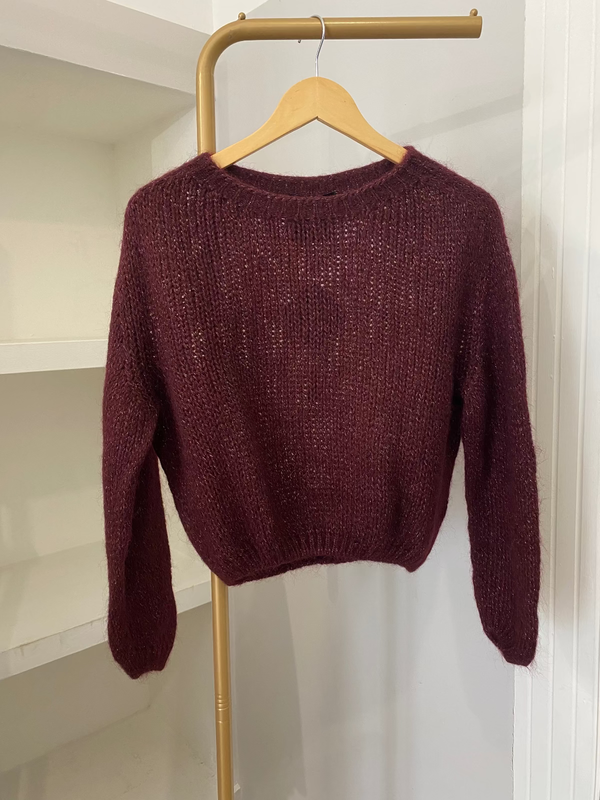 Souvenir maglione in lurex bordeaux