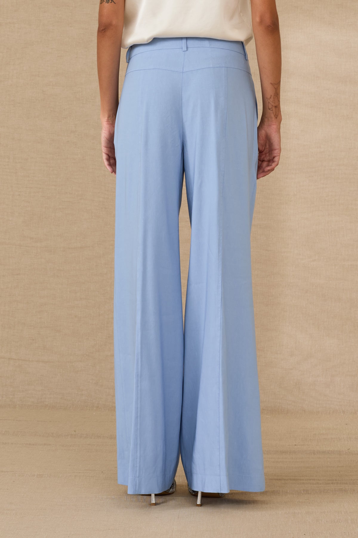 Souvenirpantalonepalazzocelesteretro