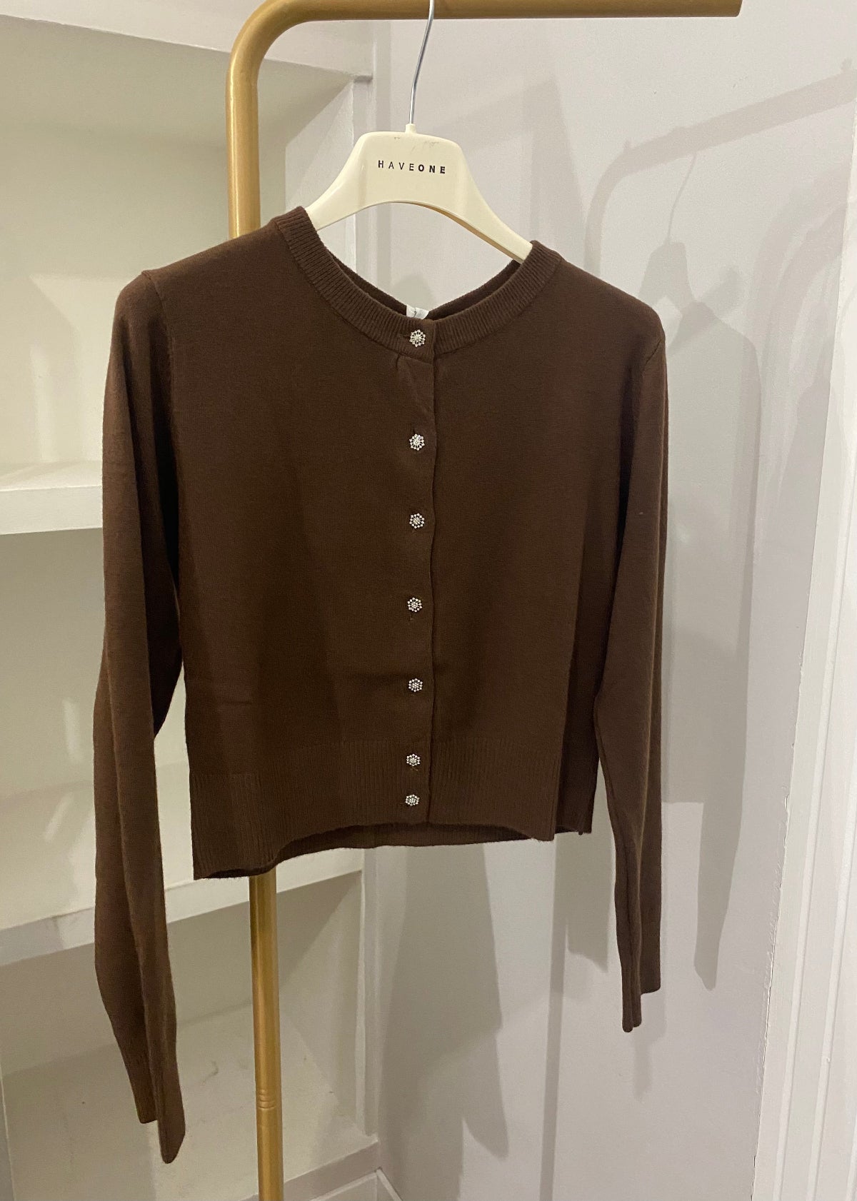 Susy mix cardigan in viscosa marrone