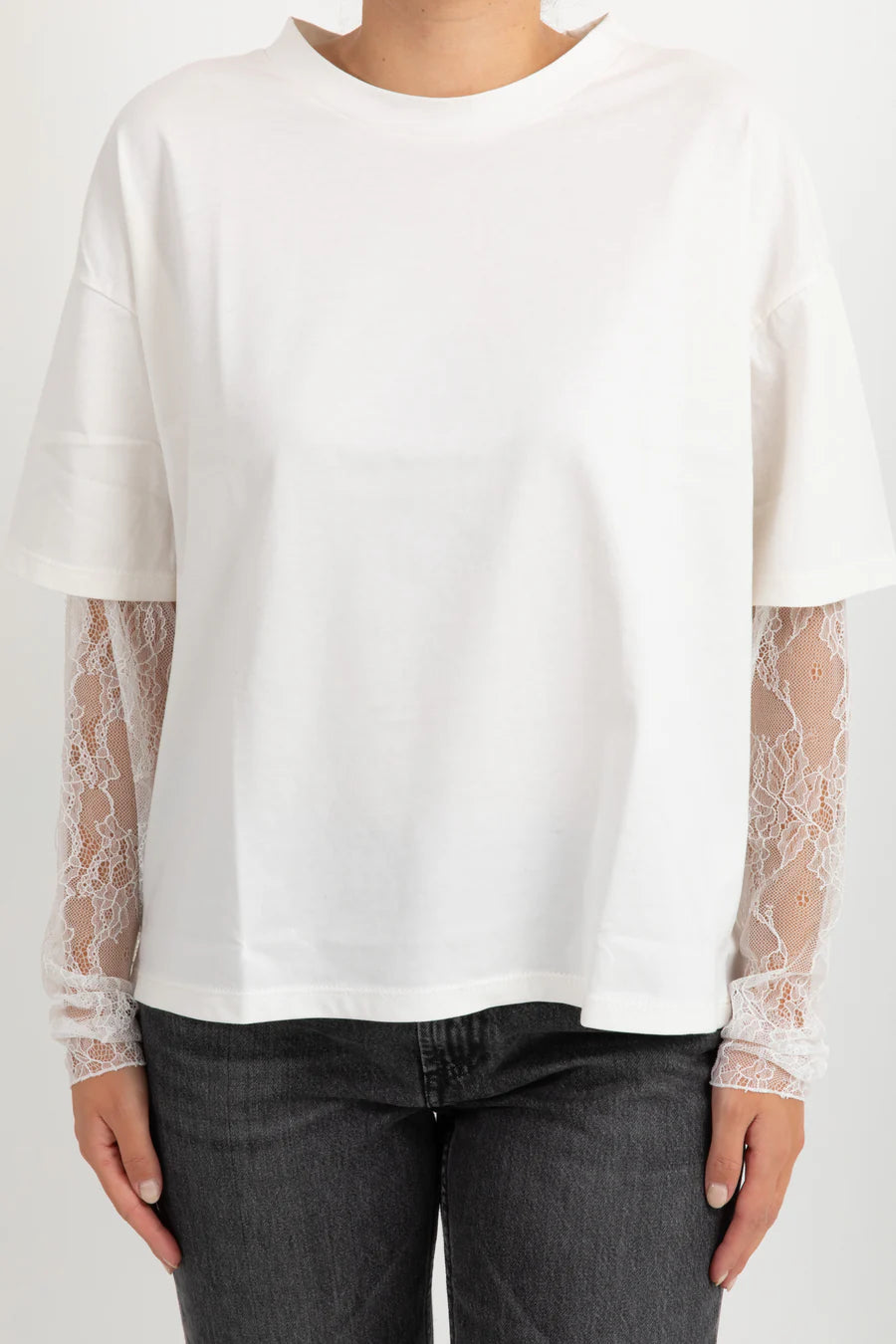 Susy mix t-shirt con pizzo