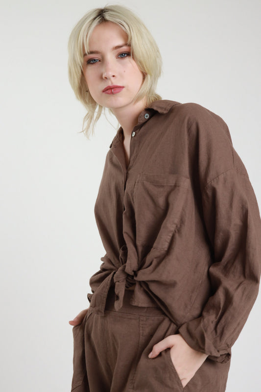 Susymixcamiciaovermarronefrontale