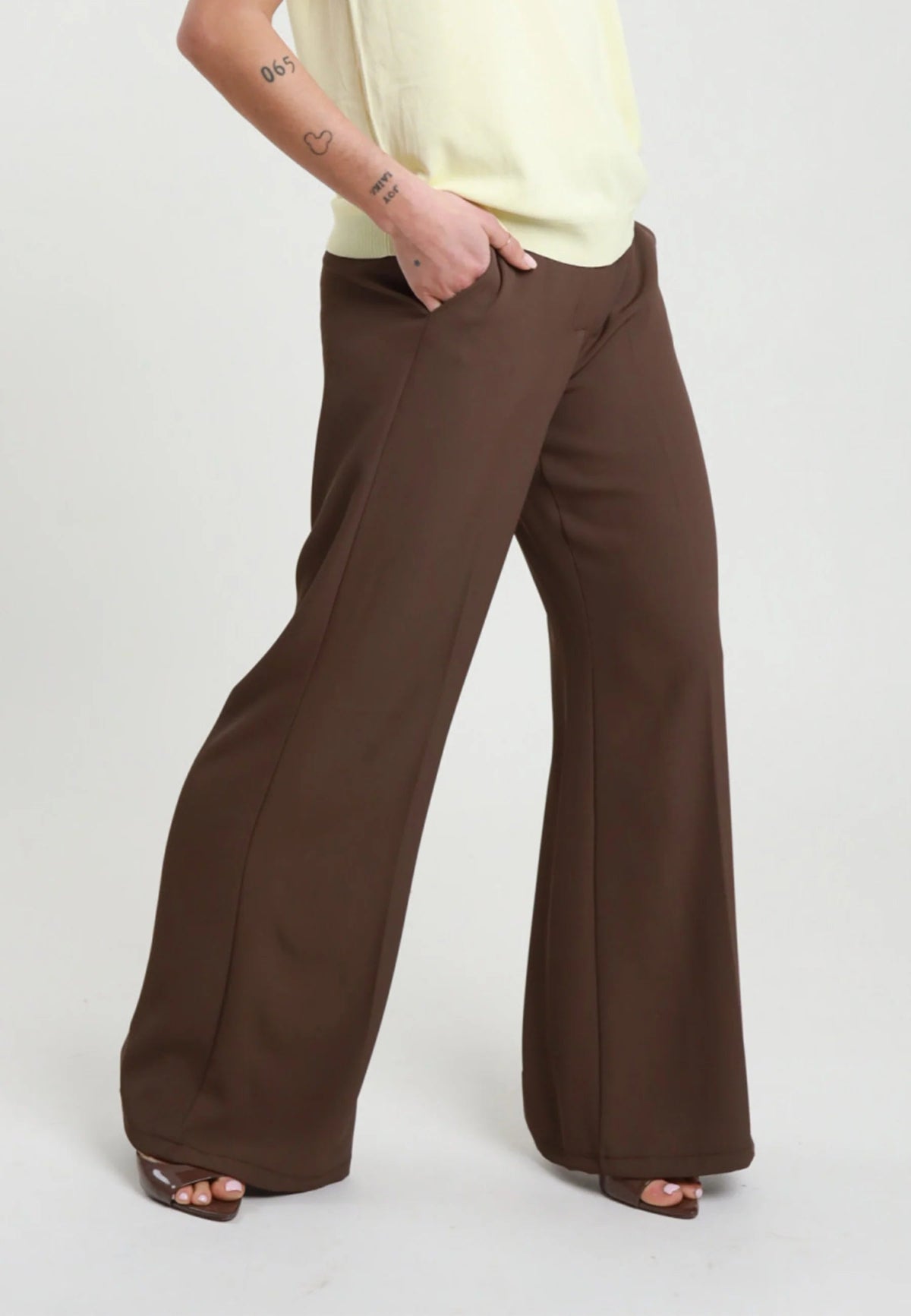 Susymixpantalonepalazzomarronefrontale