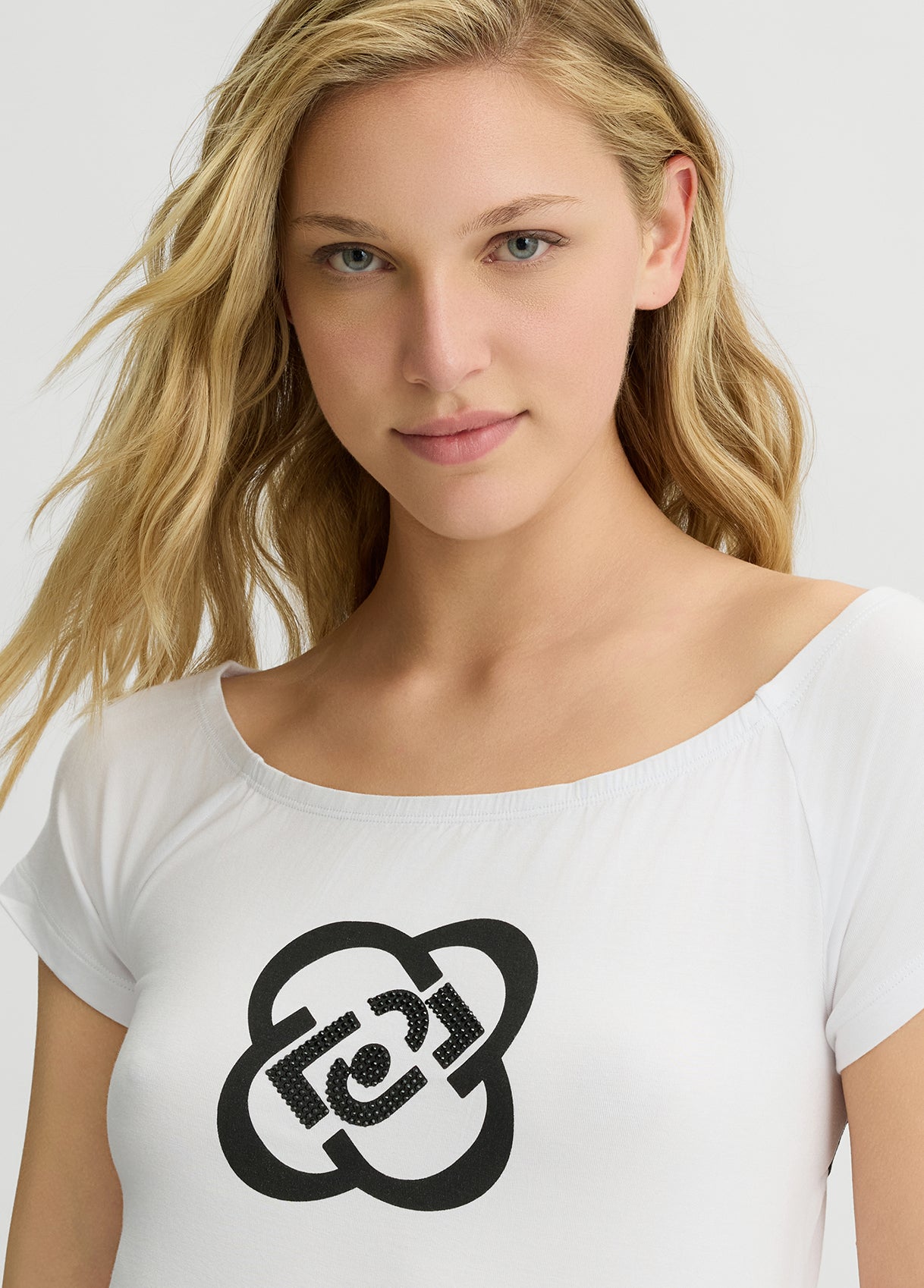 T-shirtLiuJofioccobiancadettaglio