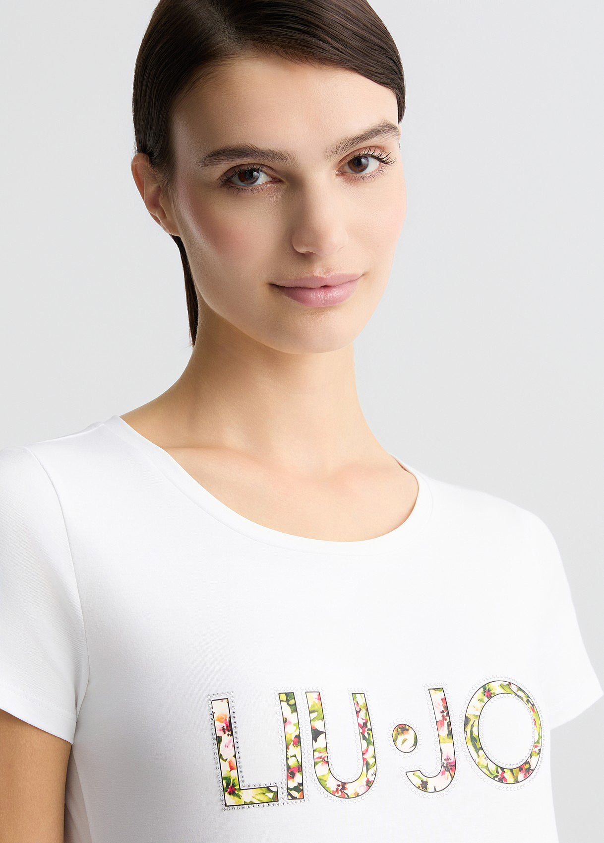 T-shirtLiuJologofloreale dettaglio