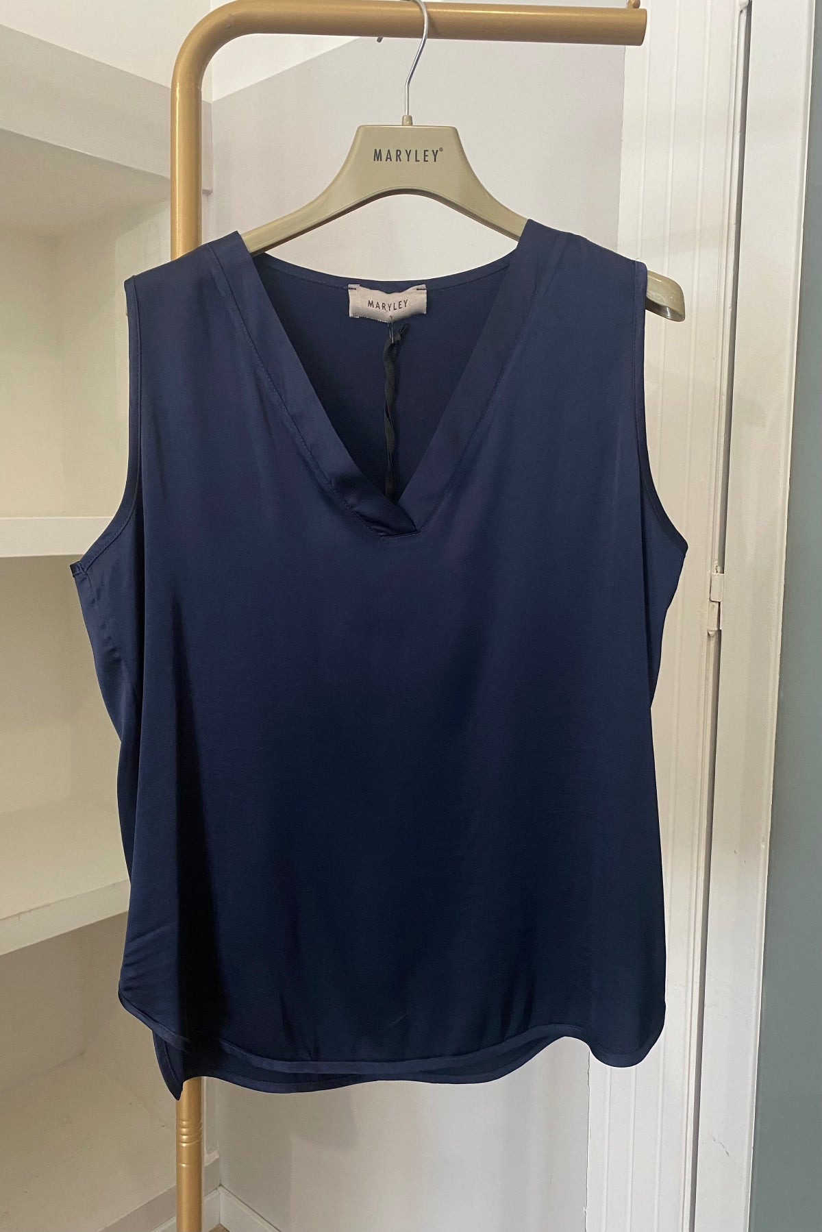 Top Maryley in viscosa blu