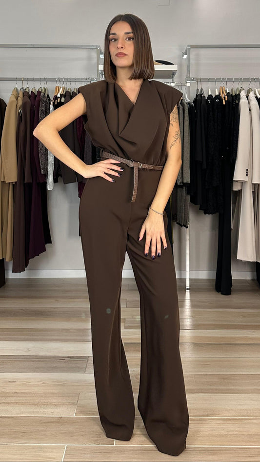 Tuta Haveone marrone frontale