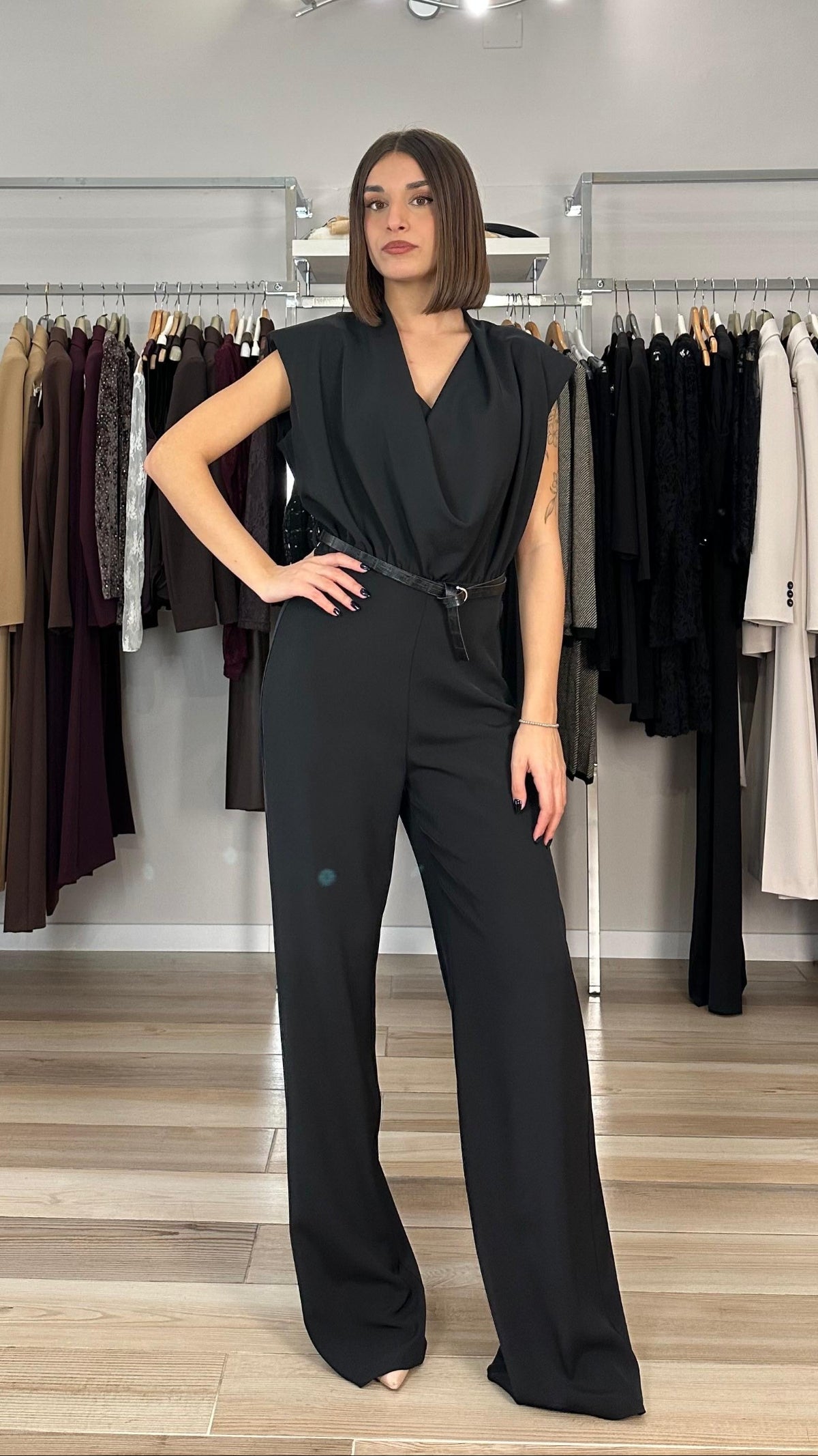 Tuta Haveone nera frontale