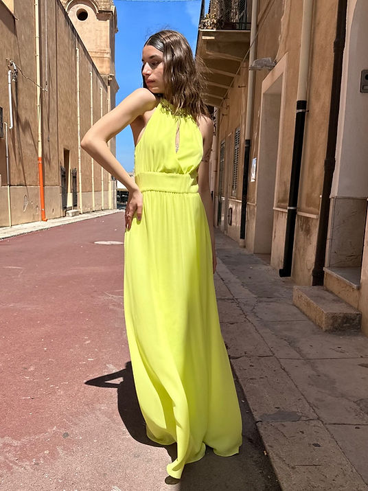 Kocca abito lungo giallo