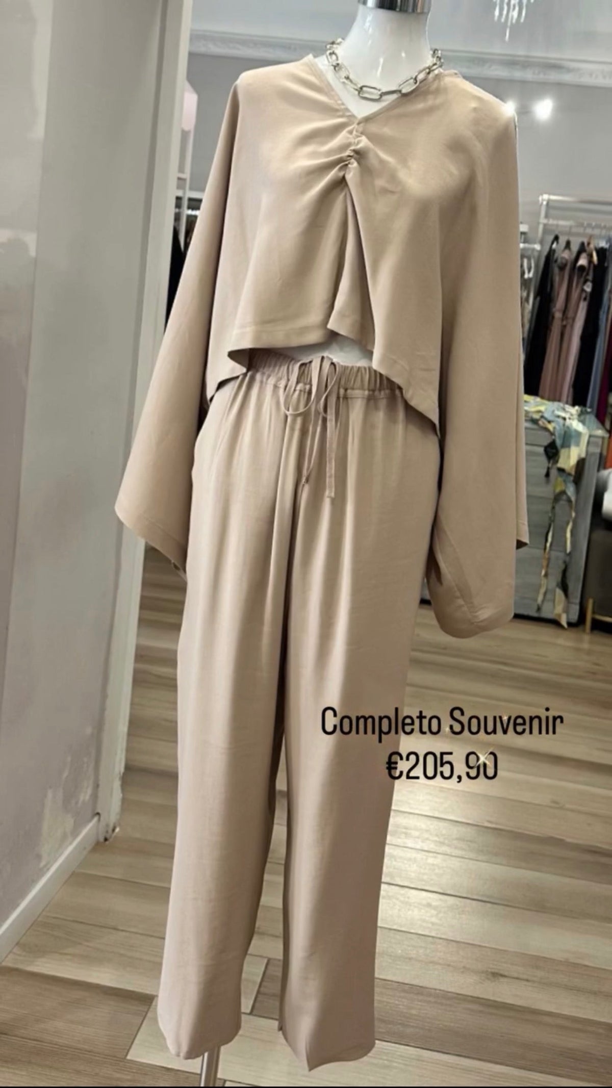 blusa Souvenir beige laterale