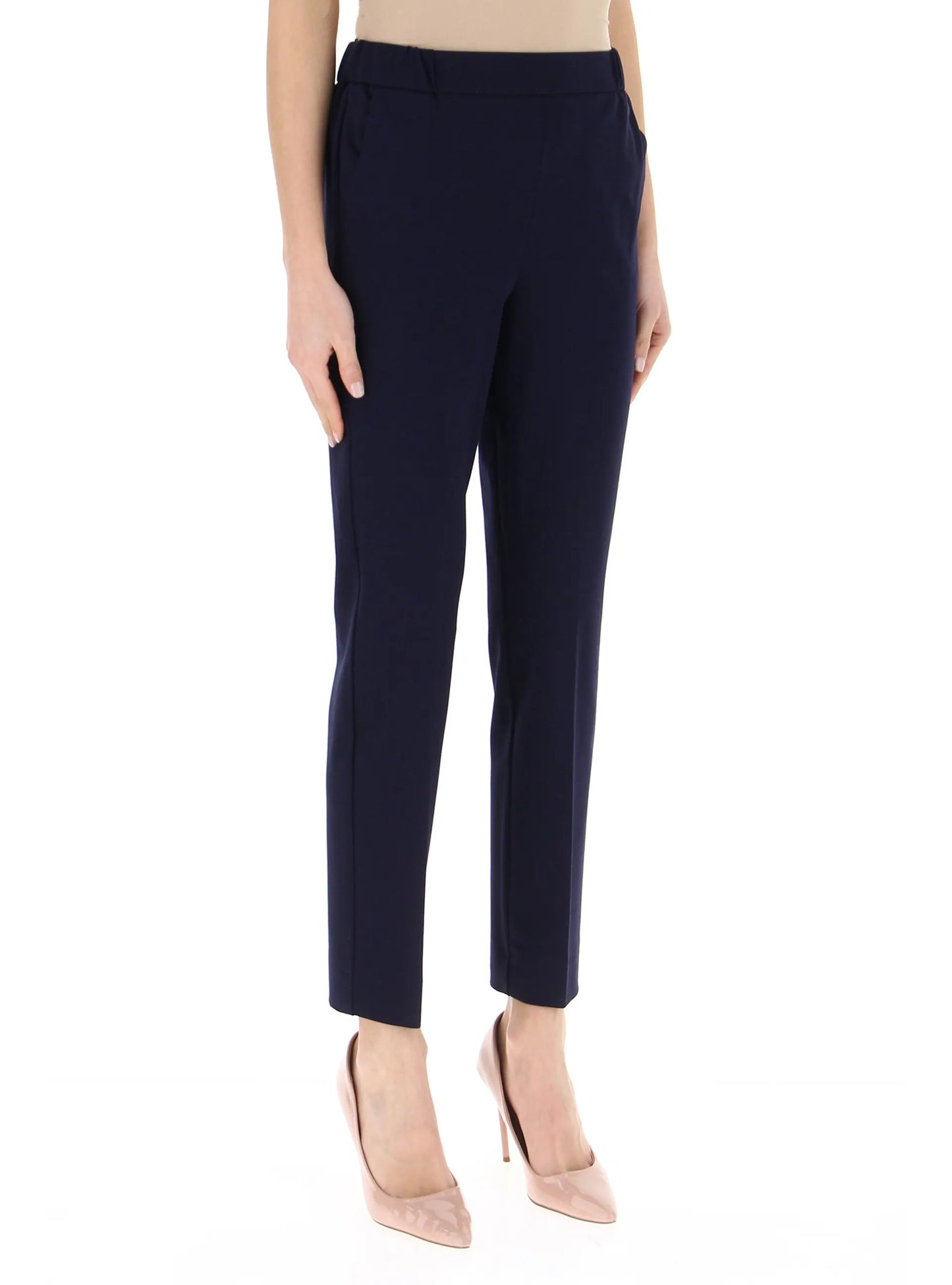 Pantalone Emme Marella blu scuro laterale