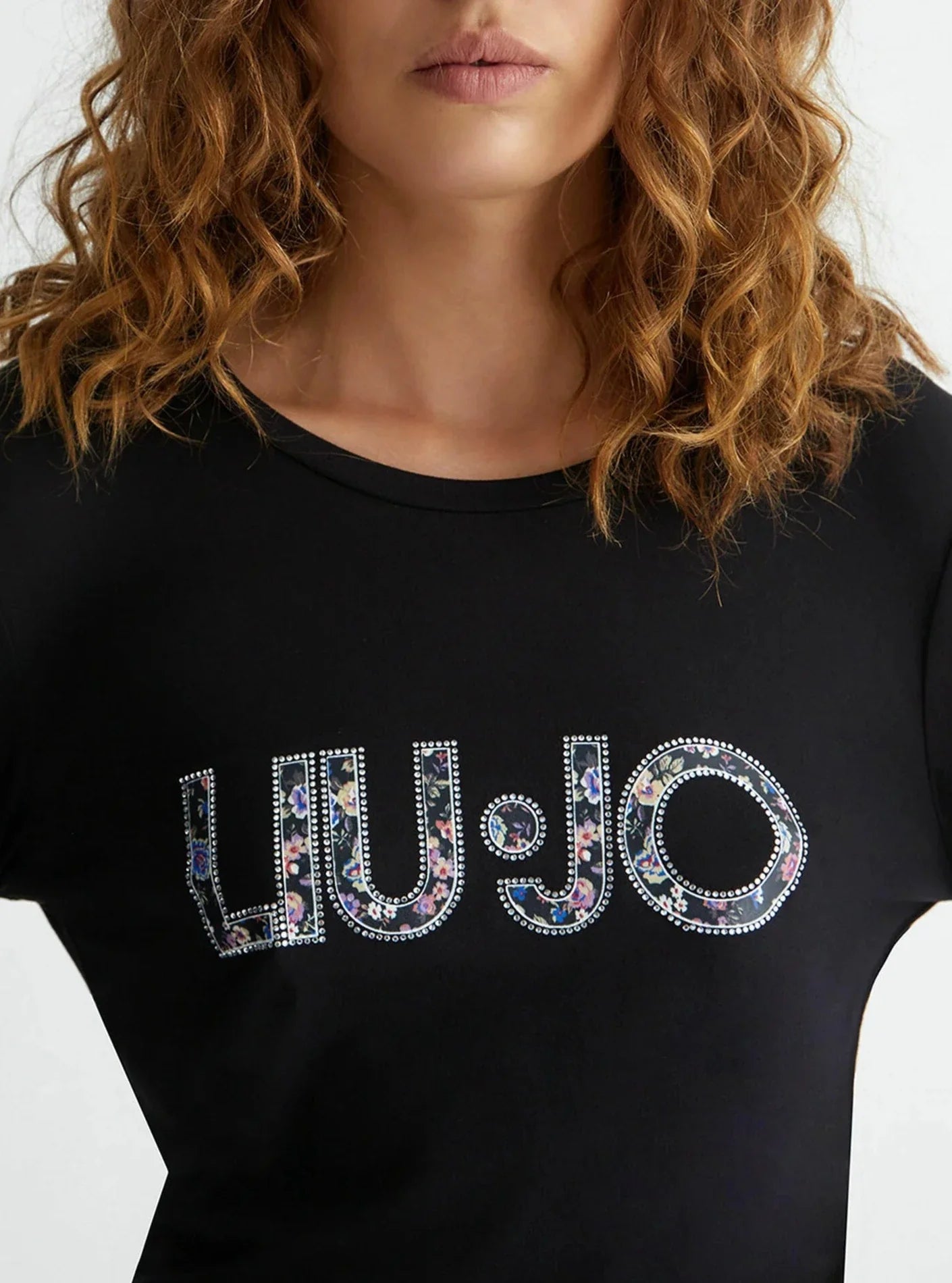 T-shirt  logo liu jo floreale - Premium MAGLIE from LIU JO - Just €65! Shop now at Amaltea