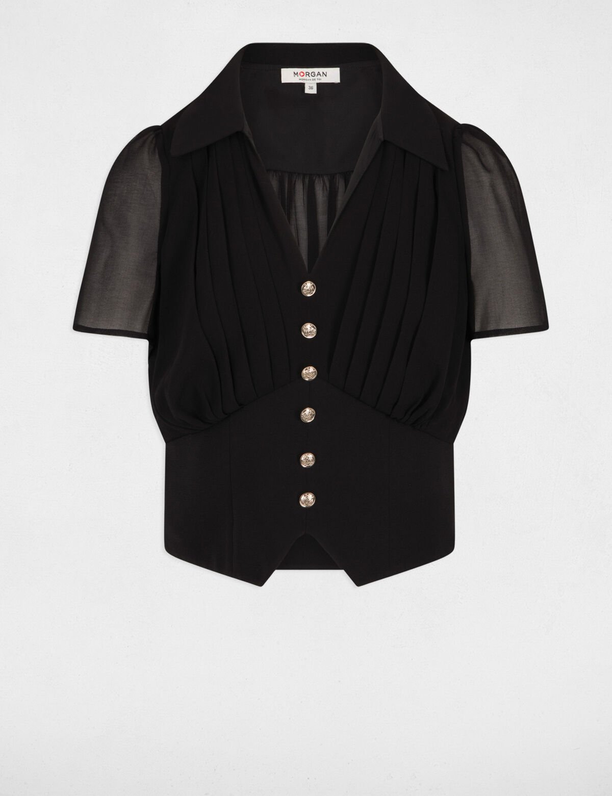 blusa nera-dettaglio