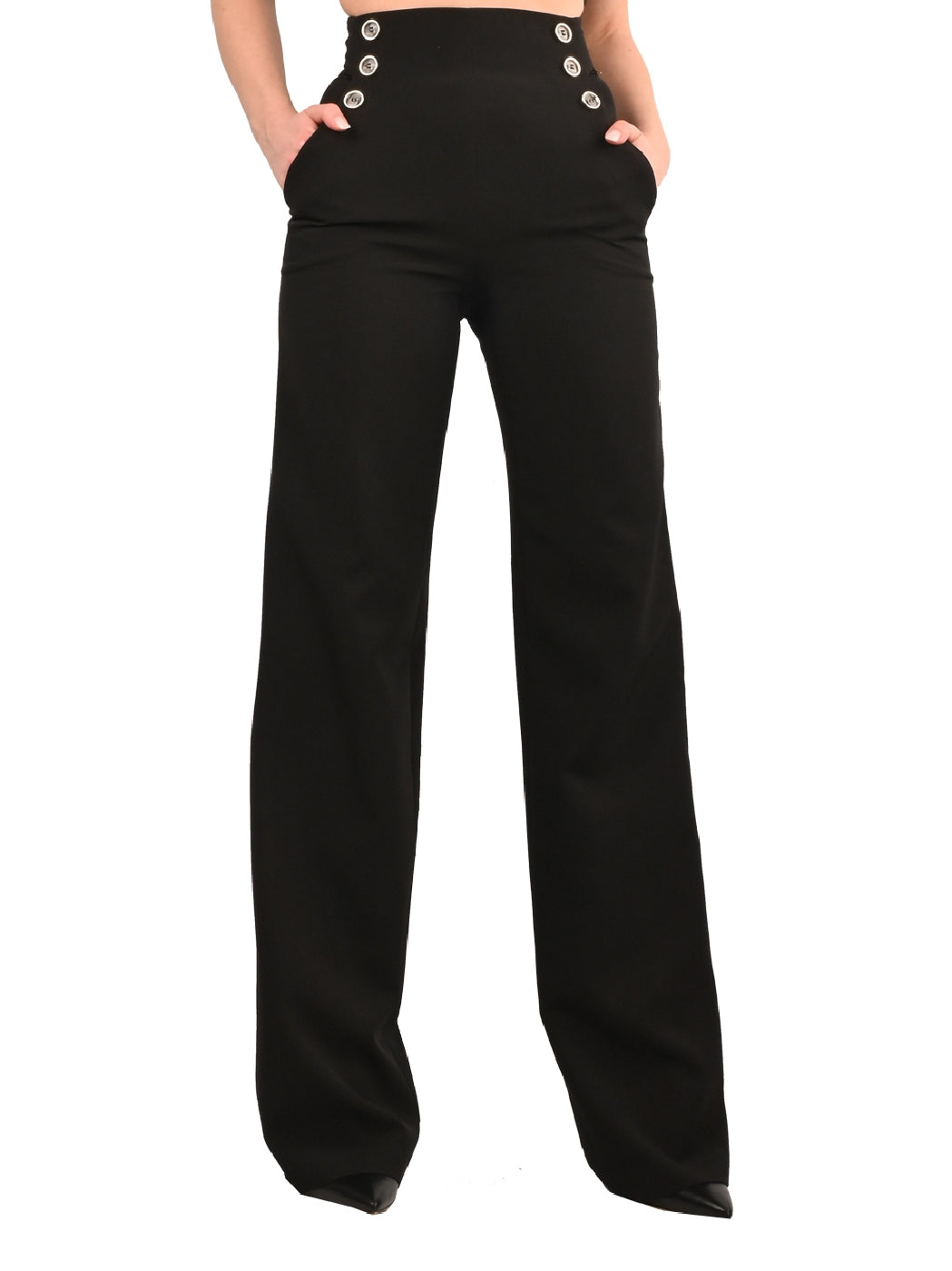 Kocca pantalone nero a vita alta - Premium PANTALONE PALAZZO from KOCCA - Just €130! Shop now at Amaltea