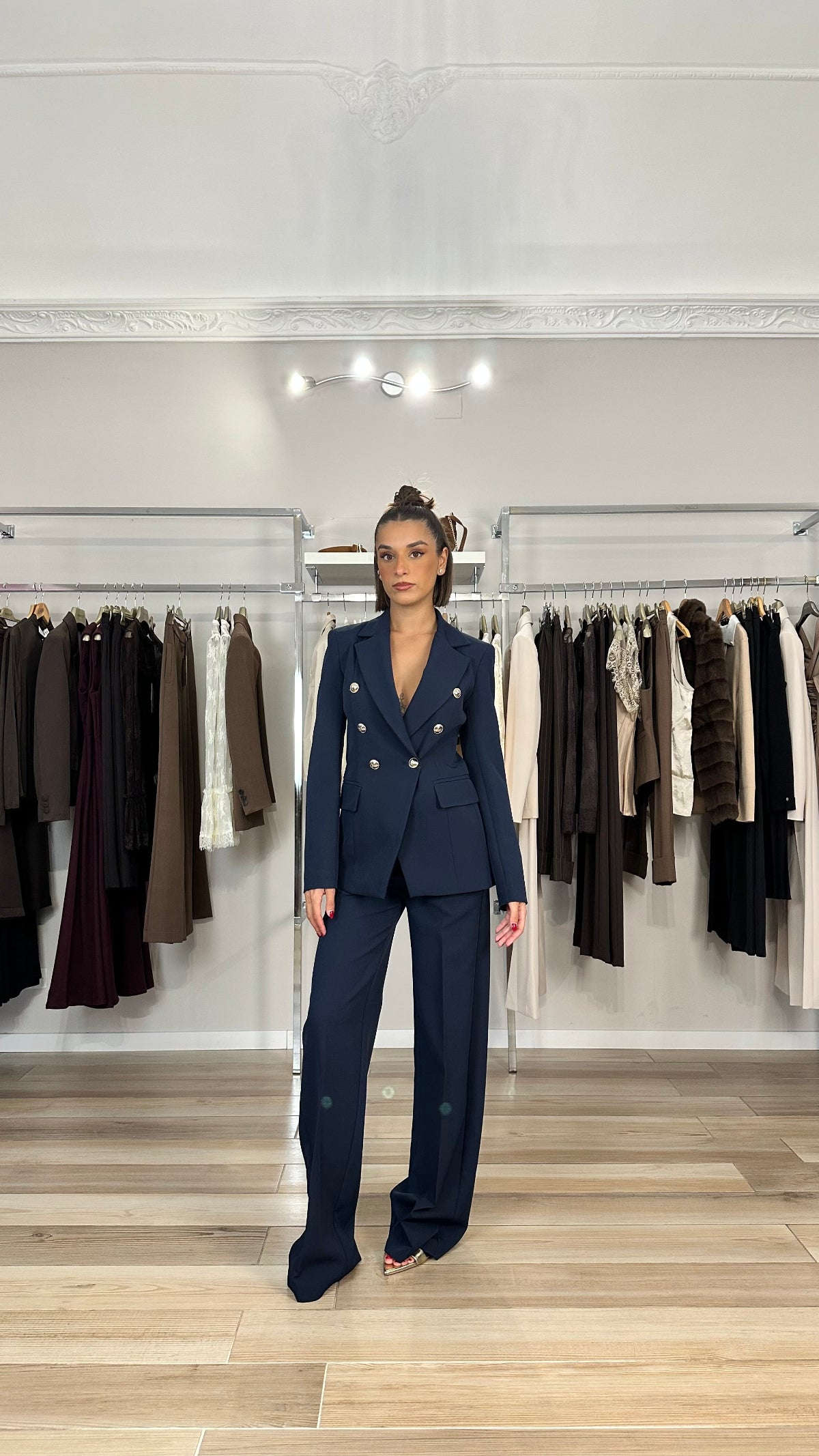pantaloni Maryley blu-tailleur
