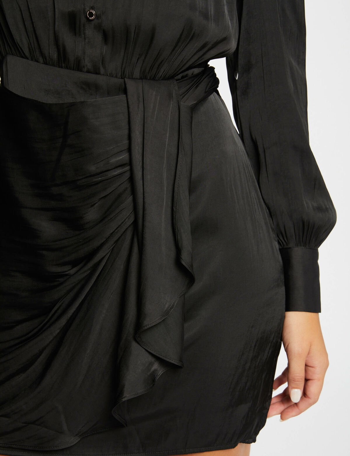 Morgan de toi abito in satin nero - Premium ABITI from MORGAN DE TOI - Just €80! Shop now at Amaltea