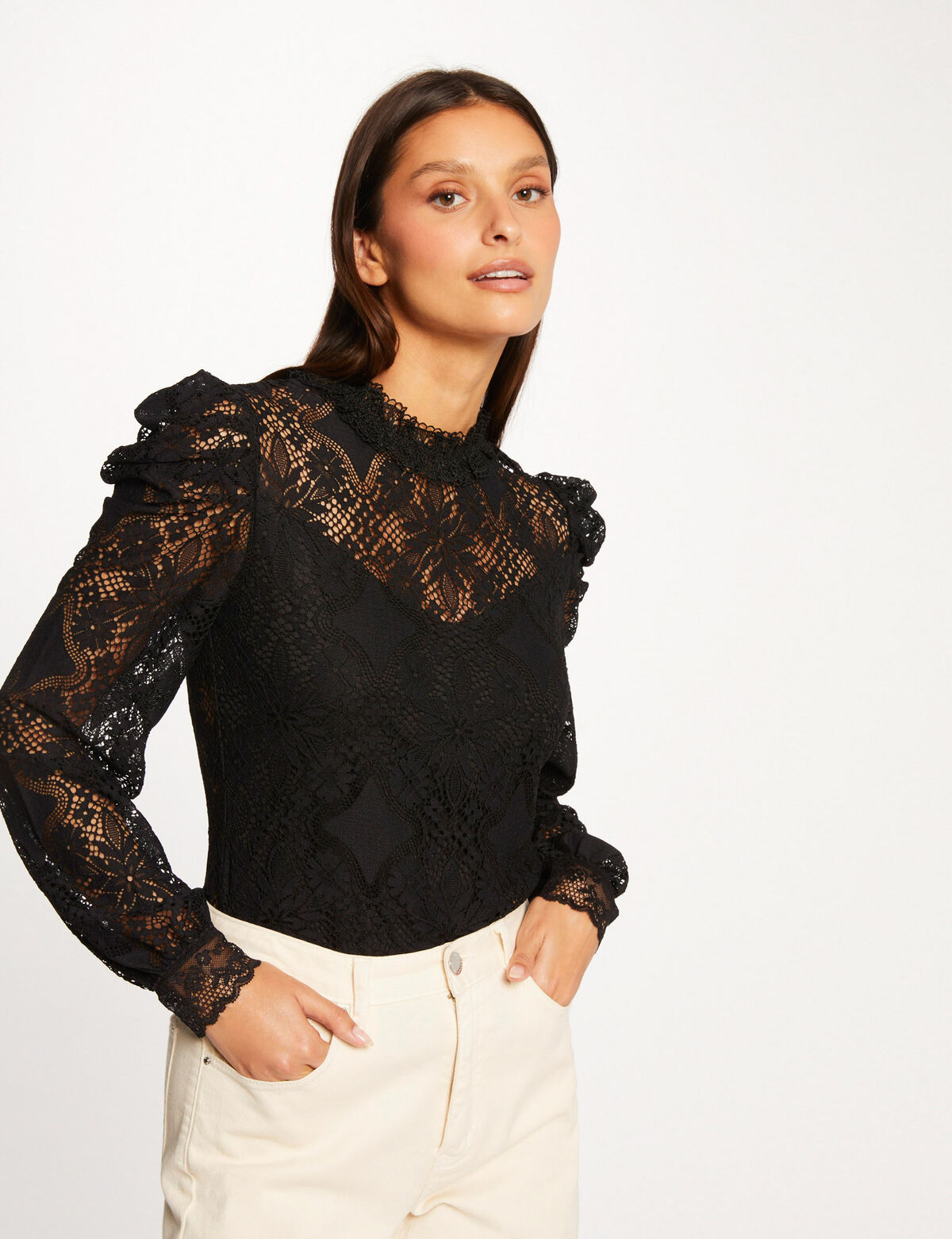 Morgan de toi blusa in pizzo - Premium MAGLIE from MORGAN DE TOI - Just €45! Shop now at Amaltea