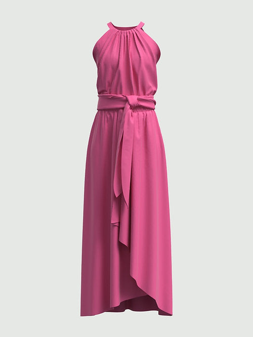 Emme Marella abito rosa in satin - Premium Abito from Emme Marella - Just €69.95! Shop now at Amaltea